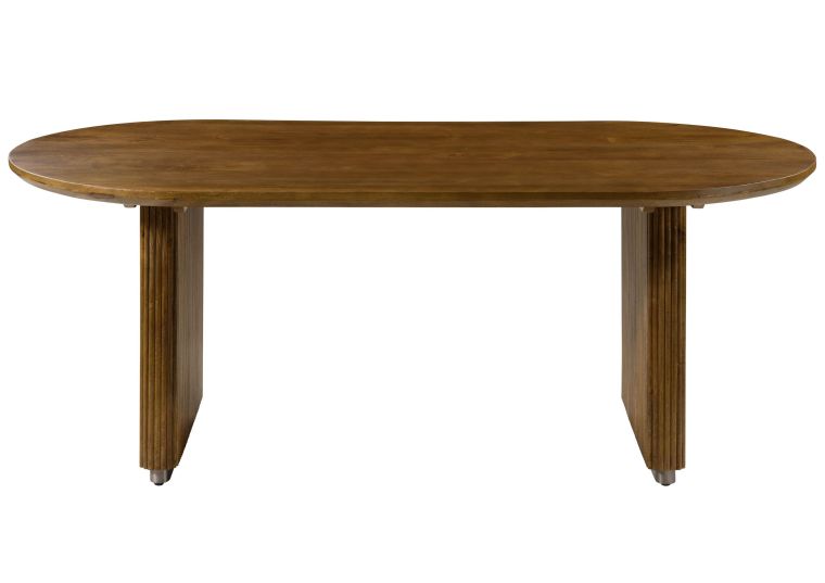 Tavolo da pranzo in legno di Mango 180x90x76 Laccato marrone BARCELONA #227