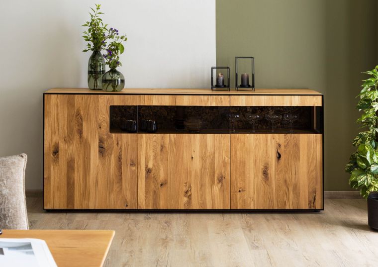 Credenza in legno di Quercia Selvatica 200x45x86 oliato naturale STARNBERG #16