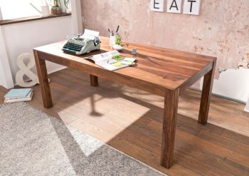 tavolo da pranzo in legno di Acacia 180x110x76 grigio scuro laccato IRON  LABEL #175