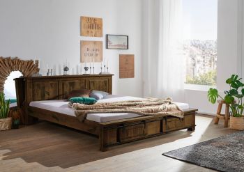 Letto matrimoniale legno massello Cenan – Acquista online